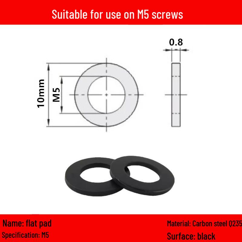 Galvanized/Stainless Steel Flat Washer Spacer - Sizes: M3, M4, M5, M6, M8, M10, M12