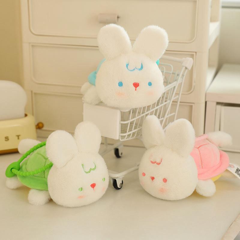 Мультяшный милый кролик черепаха плюшевый тяни за провод хвост виляет плюшевый брелок сумка кулон автомобильный брелок для ключей девочка подарок на день рождения