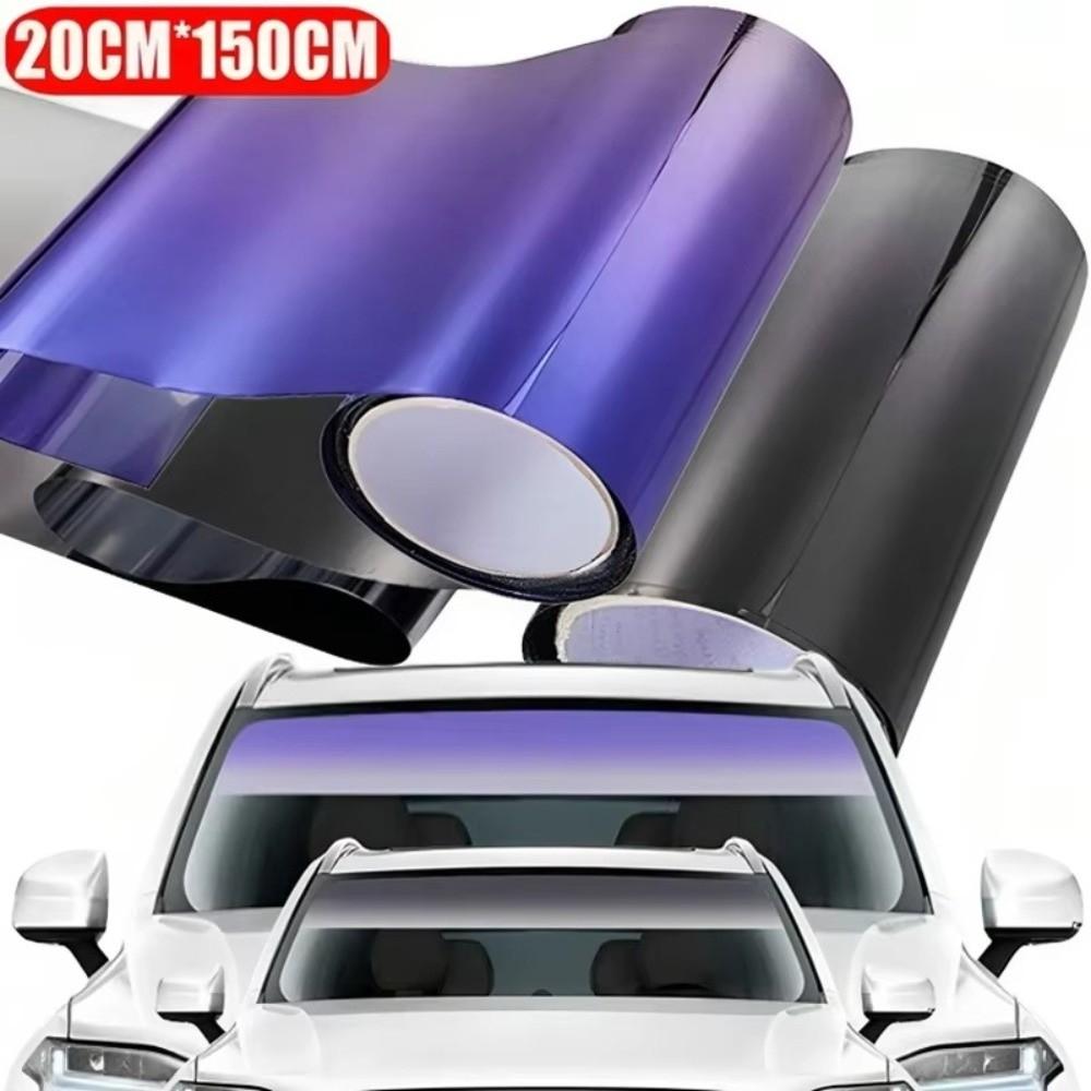 20x150см Полоска-солнцезащитный козырек на боковое стекло автомобиля Теплоизоляция Защита от УФ-лучей Автомобильный солнцезащитный козырек Защитная пленка DIY Универсальная