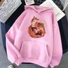 Толстовка Lovers Trend с капюшоном Fox Ukiyo-e Animal Japan Manga Hoodies Autumn Fleece Women Толстовки Cute Streetwear Hipster Men's Clothes