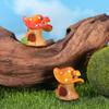 Lovely Mushroom House Resin Crafts Figurine Dollhouse Building Landscape Decor Miniature Fairy Garden Decoration Figure Accessories