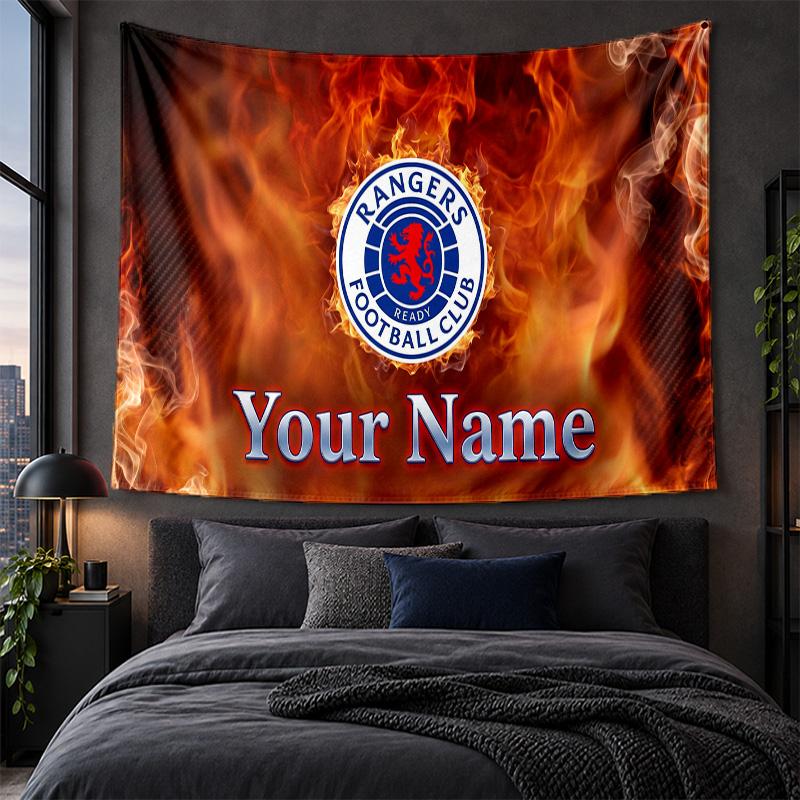 Personalized Tapestry Wall Hanging Rangers FC Pattern Art Background Cloth