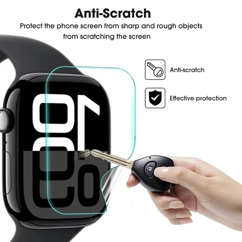 Для Apple Watch Series 10 9 Гидрогелевая пленка Мягкий HD Защитная пленка для экрана для IWatch S10 42мм 46мм S9 41мм 45мм Аксессуары для смарт-часов