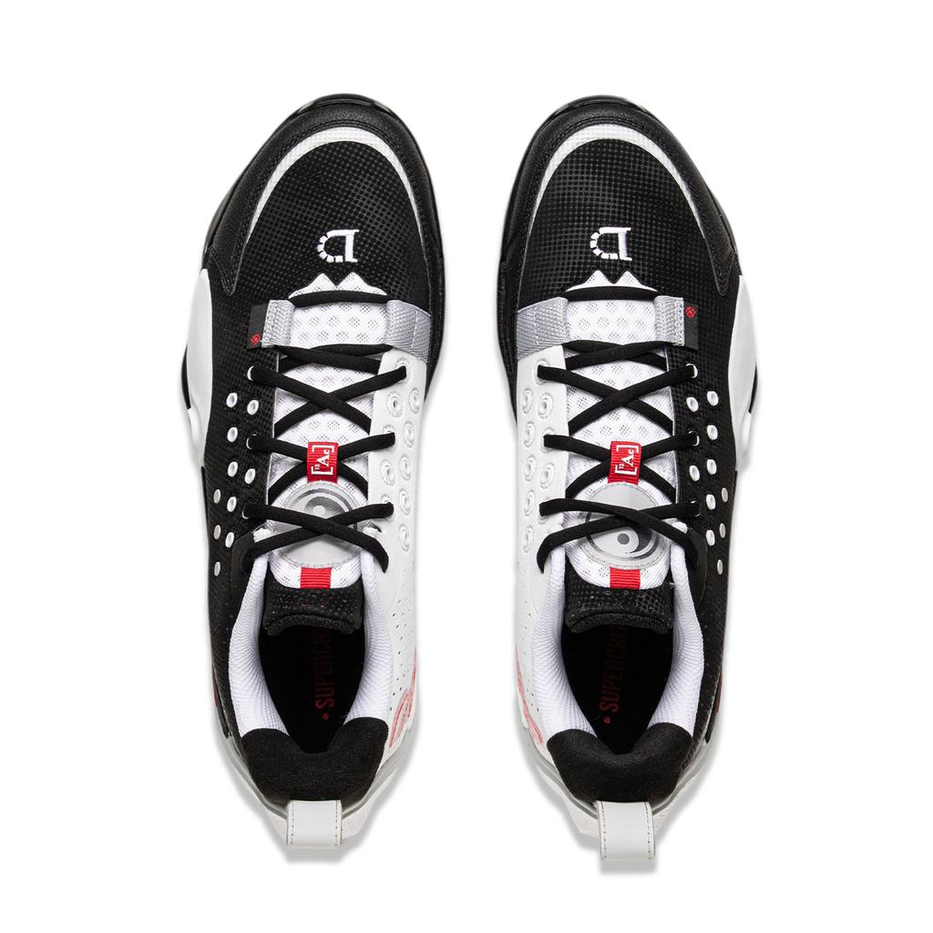 Li Ning All City 13 Амортизирующие износостойкие нескользящие низкие мужские баскетбольные кроссовки Черно-белые ABAV001-3