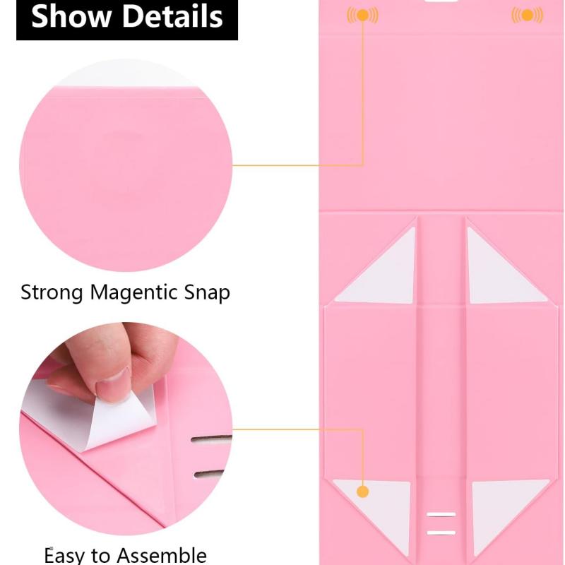 2pcs,26*19*8cm,10.24*7.5*3.15 Inches,Gift Box with Lid,with Ribbon and Magnetic Seal,Thickened White Cardboard,Hard Box with Flap,Folding Box