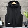 Модный зимний жилет без рукавов, мужские парки с капюшоном, большие размеры, повседневная толстая верхняя одежда, мужские куртки