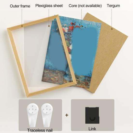 Фоторамка настенная фоторамка с ударопрочным оргстеклом формата А4 рамка для картин для домашнего офиса декор