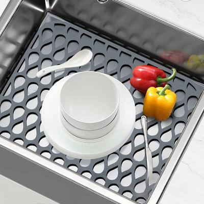 Коврики для кухонной раковины, Нескользящий термостойкий силиконовый защитный коврик для дна раковины из нержавеющей стали, фарфоровой раковины, кухонные принадлежности