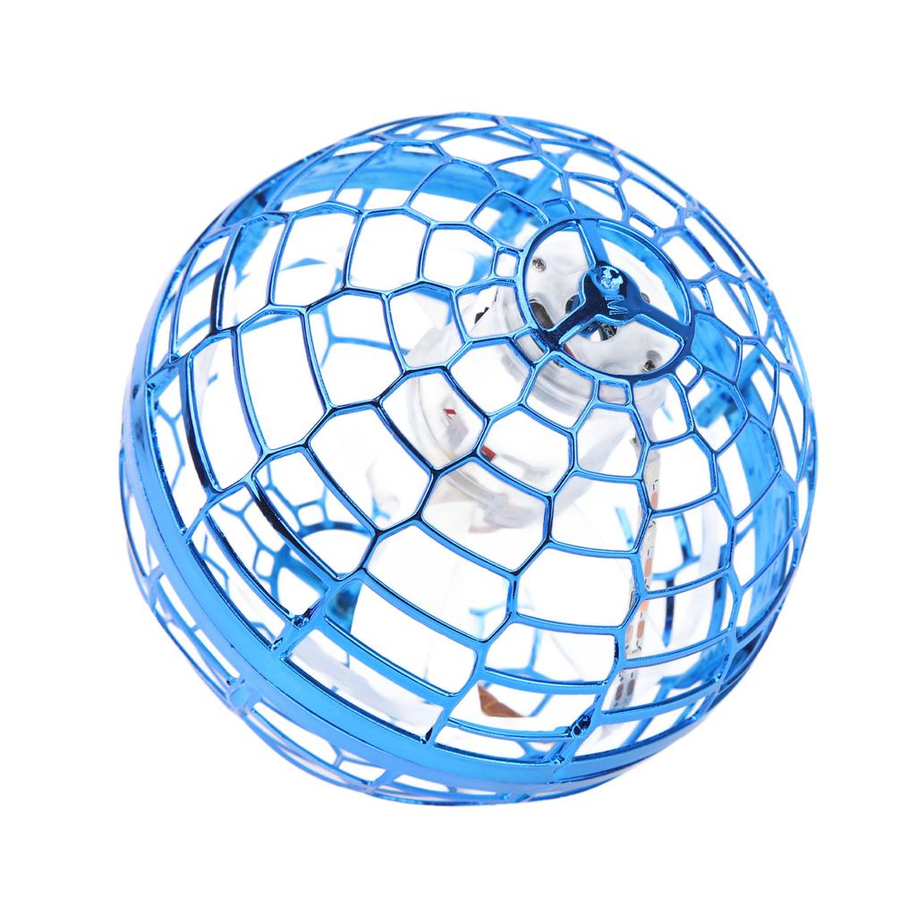 Flying Oab Toy Lighting Rotatable Ball Toy with Remote Control for Outdoor Play Blue