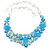 Swiss Blue Quartz Gemstone Friends Silver Jewelry Necklace 16-18''