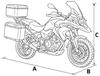 Motorcycle Cover 240x127 Waterproof Tarpaulin Motor UV Practic PAS