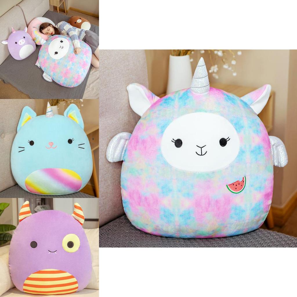 Очаровательная мягкая игрушка Squishmallows, плюшевый единорог, динозавр, мягкая подушка для детей