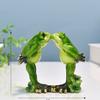 1pcs Frog Statue Cute Creative Funny Green Frog Sculpture For Home Office Desk Bathroom Decoration