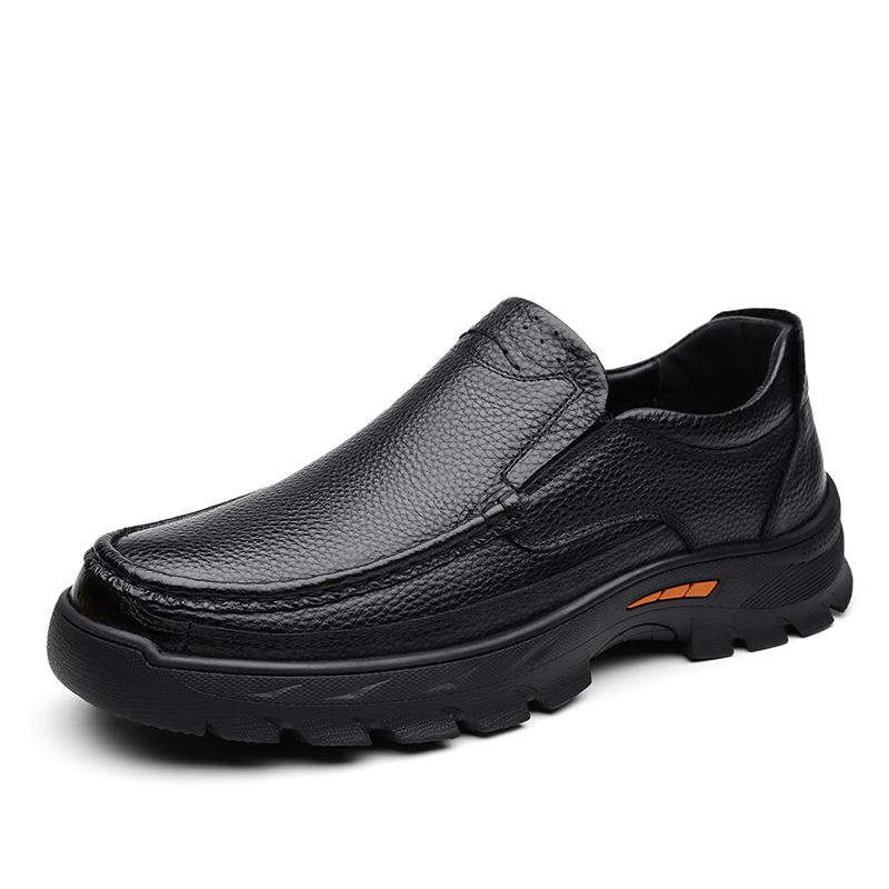 Удобные лоферы на мягкой подошве, мужская повседневная обувь из натуральной кожи, новые элегантные мужские деловые туфли с низкой посадкой, прогулочная обувь