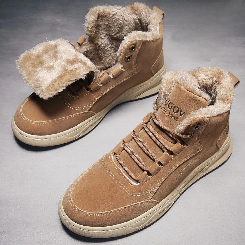 Зимние мужские ботинки с мехом, платформа, теплые, мужская обувь по акции, ретро, повседневные, низкая цена, модные, оригинальные предложения, распродажа, удобные