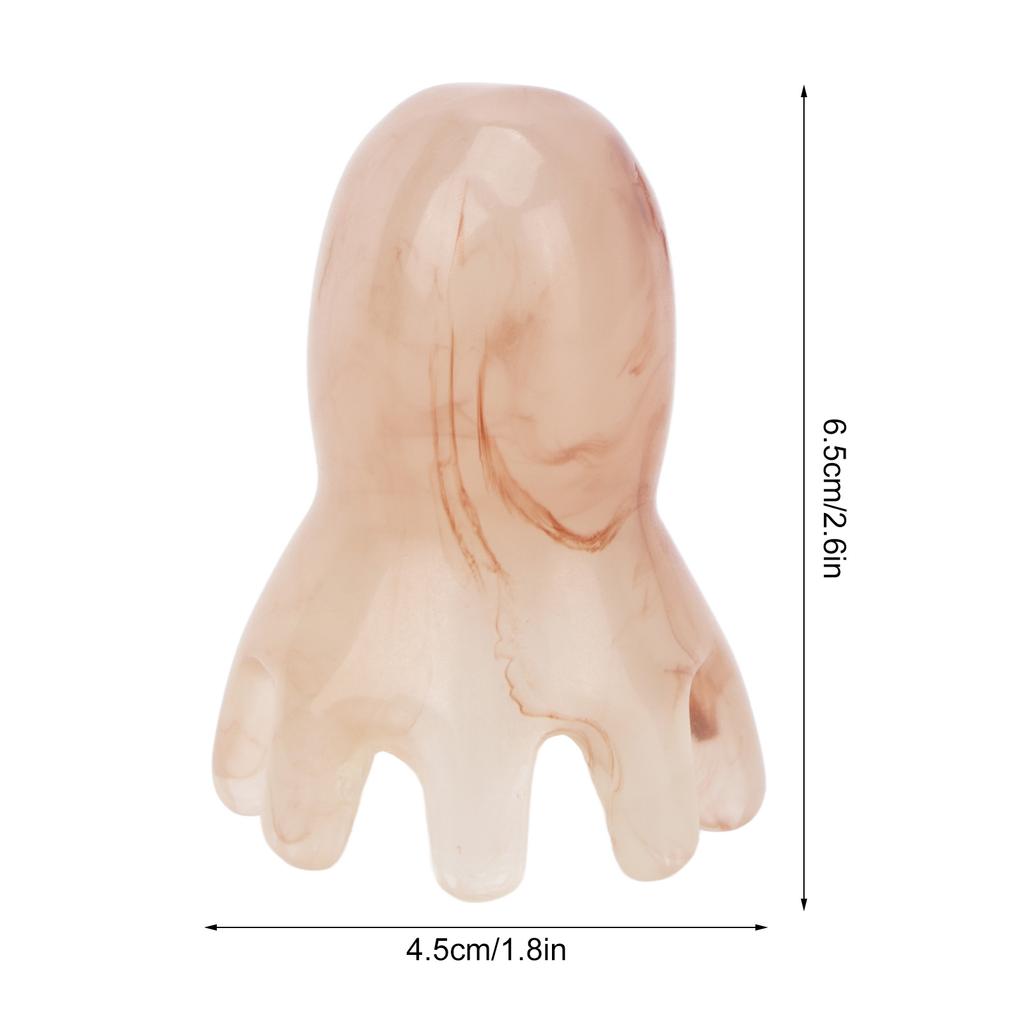 Resin Octopus Shape Massage Comb Multifunctional Portable Head Scalp Acupoint Massage Comb for Scalp Care Hair Brush