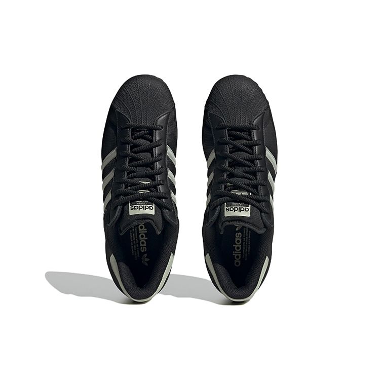adidas Оригинальные кроссовки Superstar из ткани и кожи, повседневные, низкие, унисекс, черно-серые IE1829