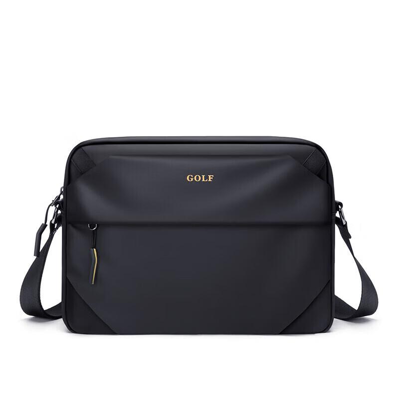 GOLF Shoulder Bag, Crossbody Bag, Water-Resistant Phone Bag, Business Casual Bag, Messenger Bag, Black