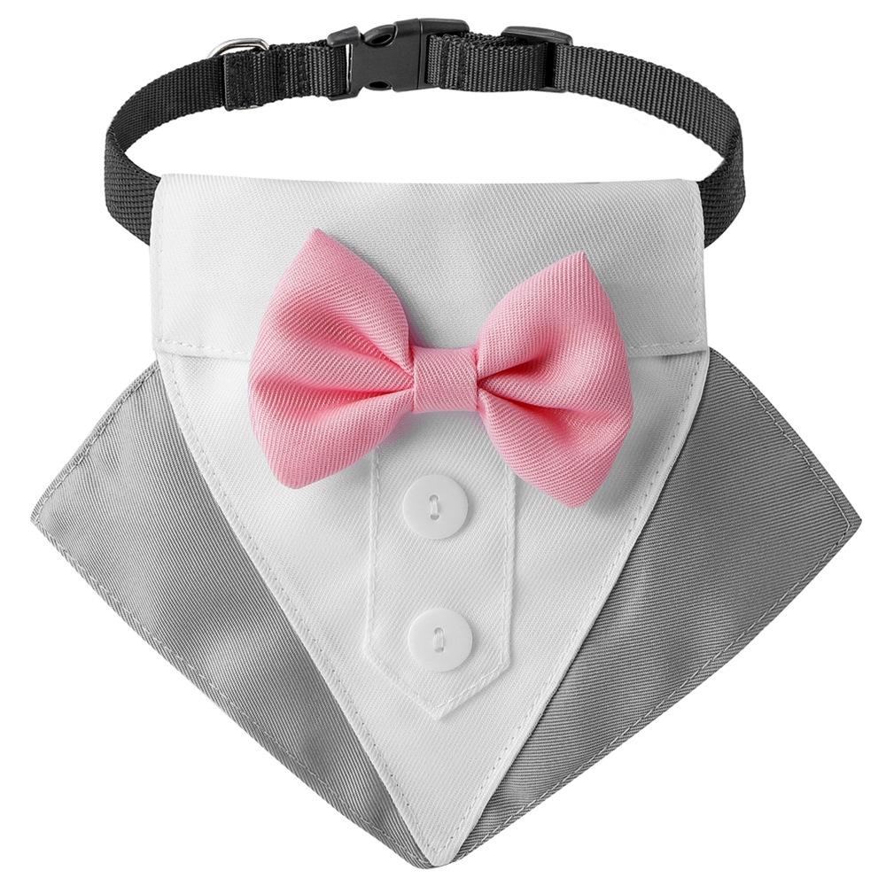 Tanpopo Formal Dog Tuxedo Wedding Collar Bandana Birthday Costume Bow Tie Party Suit Christmas Holiday Party Outfit Pet Collar