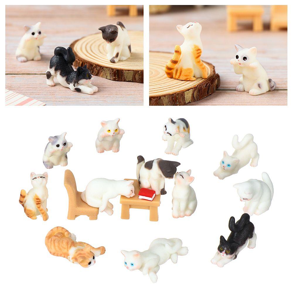 Creativity Cartoon Resin Crafts Ornaments Micro Landscape Cat Simulation Animal