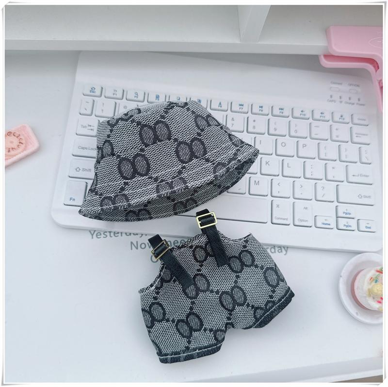 Для Лабубу 15-17 см v1v2 Наряд Аксессуары Мини-шляпа Комбинезон Комплект Украшение Маленькая одежда Детские игрушки Подарок на день рождения