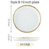 1pcs White Ceramic Plate Phnom Penh Tableware Salad Soup Bowl Food Dinner Dishes Wedding Decoration Dinnerware Household Kitchen