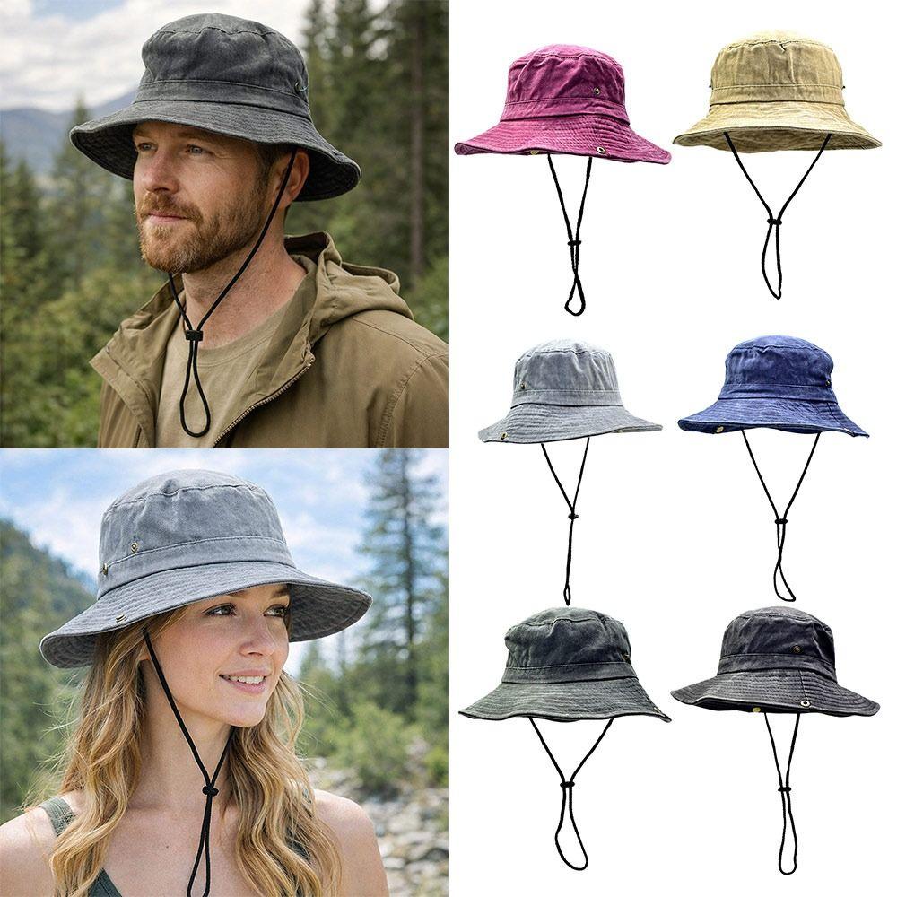Новые washed cotton ведро шляпы УФ защита Складная панама Дышащая шляпа от солнца Мужчины Женщины