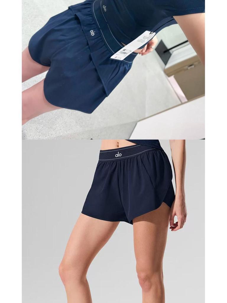 Короткие шорты для йоги Alo Casual Slim: Спортивная одежда, подчеркивающая фигуру, свободного кроя для весны и лета
