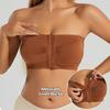 Сексуальные бесшовные бюстгальтеры-топы без косточек с пуговицами спереди для женщин, мягкая поддержка, больших размеров