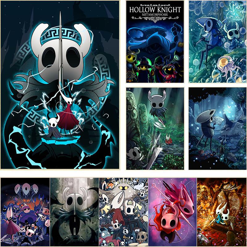 Videogame Hollow Knight Posters Prints Canvas Painting Anime Game Wall Picture For Modern Kids Room Home Decoration
