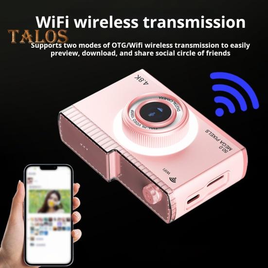 Цифровая камера с двумя объективами, IPS-дисплеем, автофокусом, зумом, защитой от сотрясений, перезаряжаемой беспроводной камерой для селфи с возможностью обмена данными по Wi-Fi