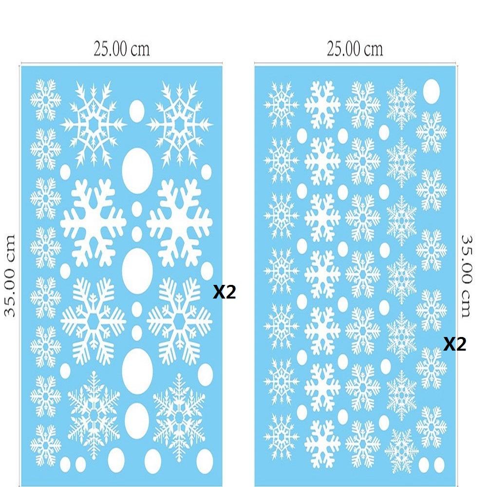 Christmas White Snowflakes Window Clings Decal Stickers Ornaments for New Year