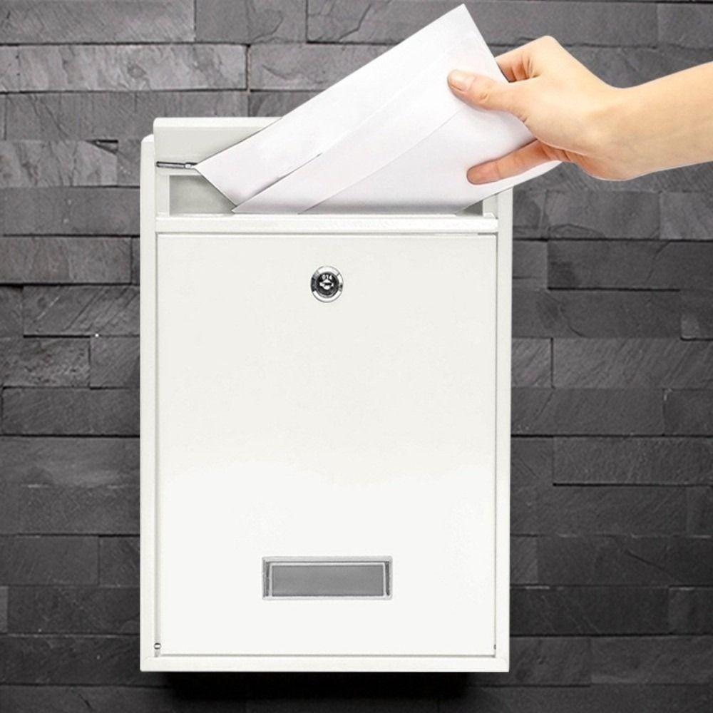 Iron Tinplate Letter Boxes Safe Locking Large Mail Drop Box Metal Email Suggestion Box  Front Door