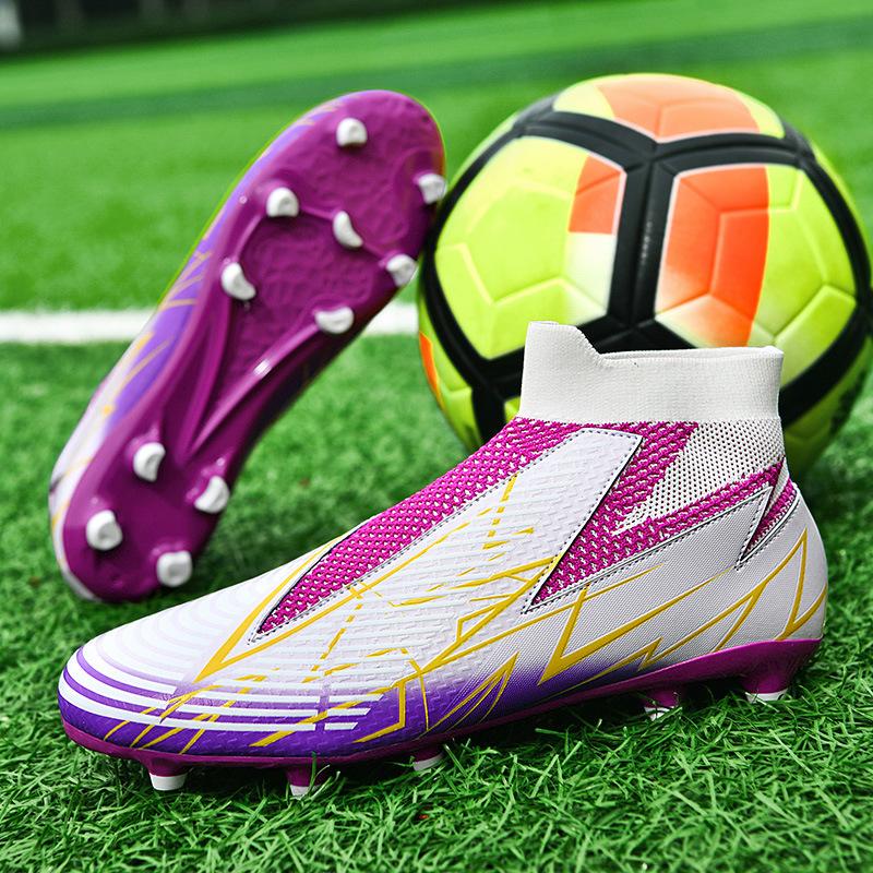 High-top football shoes, boys and girls, students, youth, spikes, F sports shoes, artificial grass competition training shoes