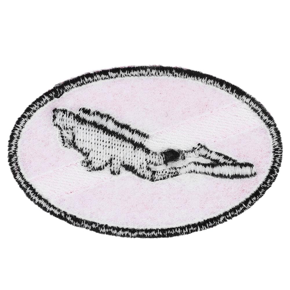 Сумка с нашивкой в виде эллиптического флага для дайвинга, вышитый значок дайвера с утюгом на спине