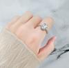Elegant Oval Zircon Ring For Women Large Carat Simulated Diamond Statement Jewelry Fashionable Hand Accessory Gift