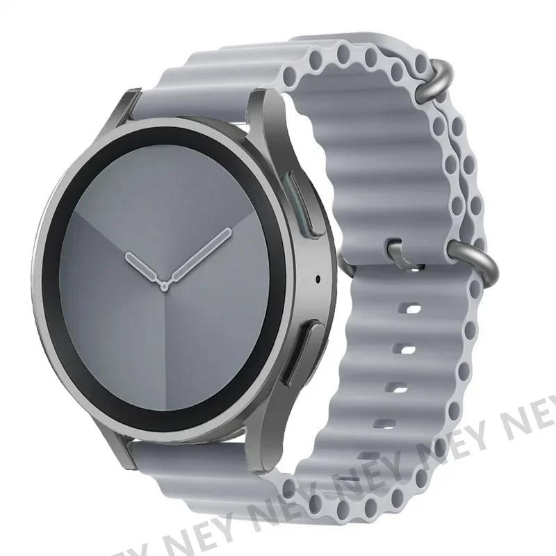 Ocean Silicone Bands For Samsung Galaxy Watch 7/6-4 classic/5-Pro/active 2 22mm 20MM Bracelet Amazfit Huawei GT 4-3 Watch Strap