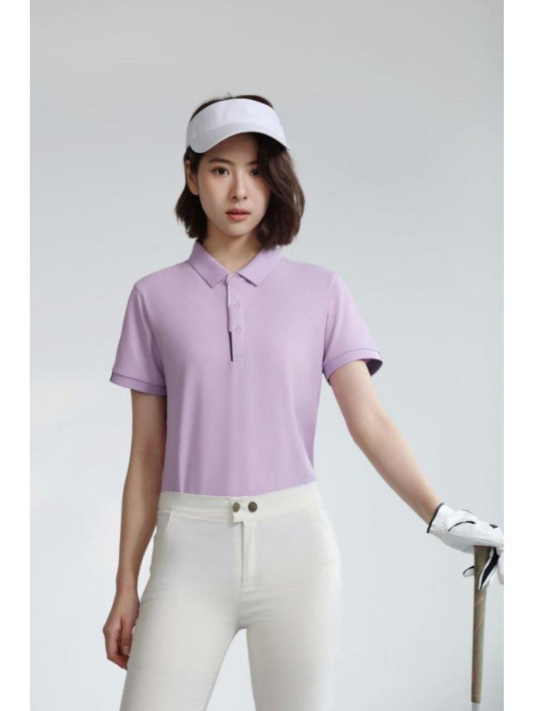 Однотонная футболка Летняя мужская и женская с лацканами и короткими рукавами YG-188