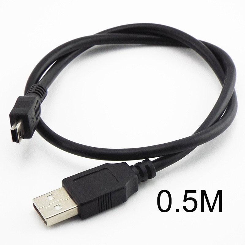 0.3M 5M Usb Male To Mini 5P Usb Power Charging Data Cable Charger Line T Port Connectors For Extend Car Dvr Digital Camera Wire