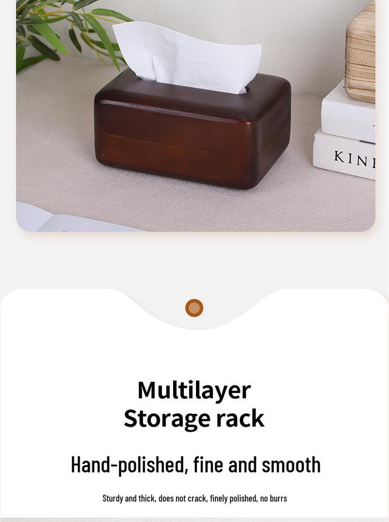 Wooden Tissue Box Holder: Eco-Friendly Design for Living Room, Coffee Table, or Office Desk