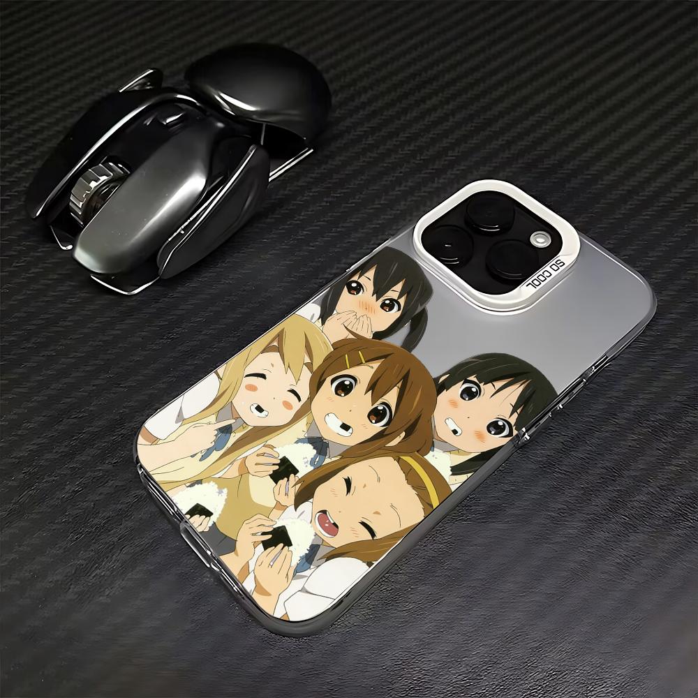 Милая японская аниме-девушка K-ON Чехол для телефона Для iPhone 17 16 15 14 13 12 11 mini Pro Max X XR XSMAX 8 Air Plus Противоударный Матовый Задник