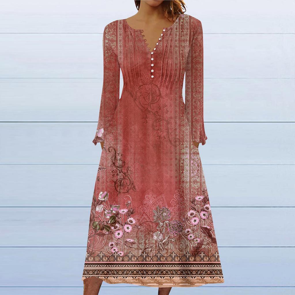 Модное женское повседневное модное однотонное платье с карманами и v-образным вырезом, пуловер с длинными рукавами