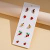 Strawberry Lemon Mini Cherry Earrings Orange Cherry Small Fruits Ear Stud  Jewelry Gift