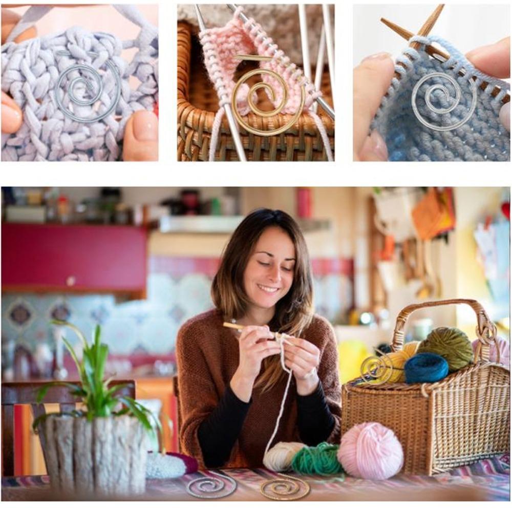 9pcs Storage Box Included Spiral Cable Knitting Needles Shawl Pins For Scarf Knitting