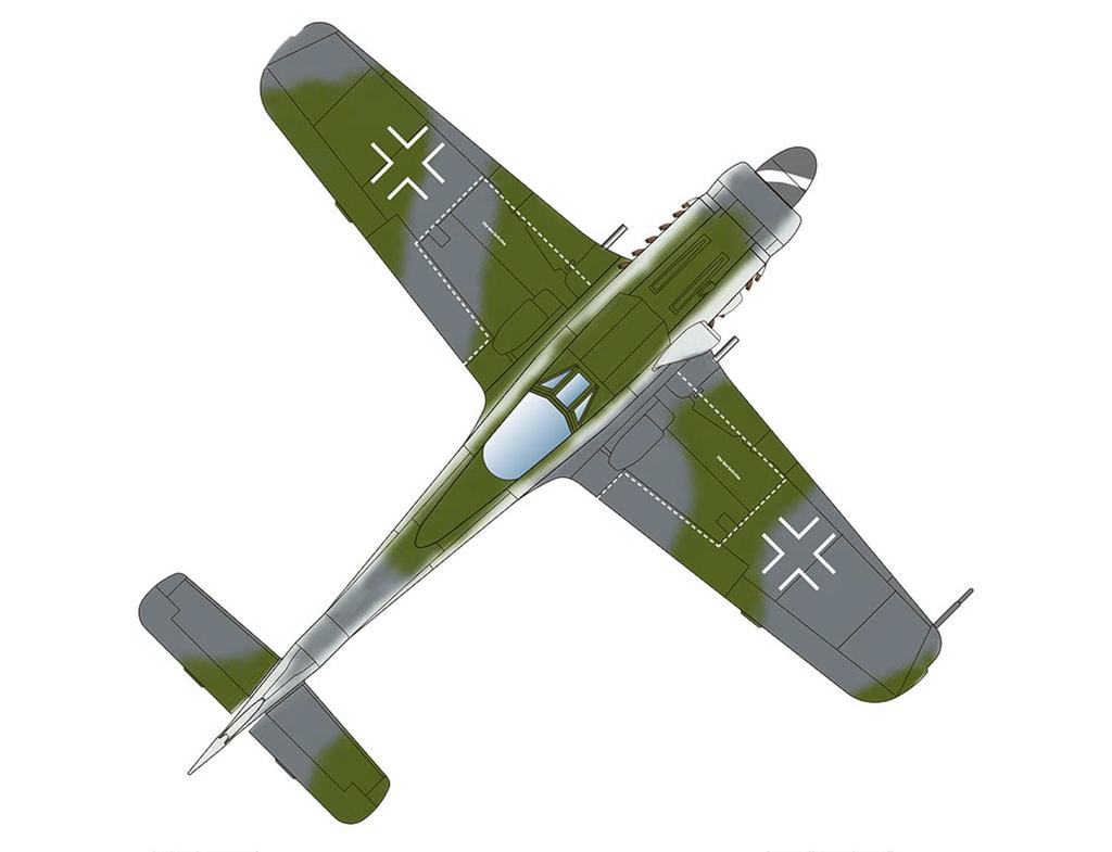 PLATZ Немецкий Fw190 Немецкая ПВО 1945 Набор из 2 пластиковых моделей 1/144 Focke-Wulf D-9 PDR-18