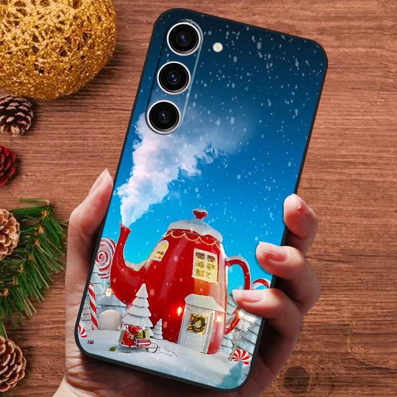 Рождественская расписная обложка для Samsung Galaxy S25 Ultra S25Plus Чехол Силиконовый Мягкий Фундас для Samsung S25 Plus Чехол для телефона s 25