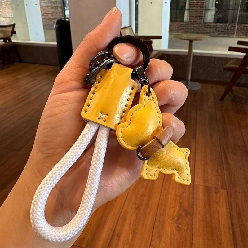 Handmade French Bulldog Keychain, Cute Dog Car Key Holder, Creative Couple Gift, Premium Bag Charm Accessory