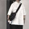 White Shirts Women with Tie Summer 2025 Turn Down Collar Basic Womens Loose Blouse Solid Daily Simple Students Lady Tops