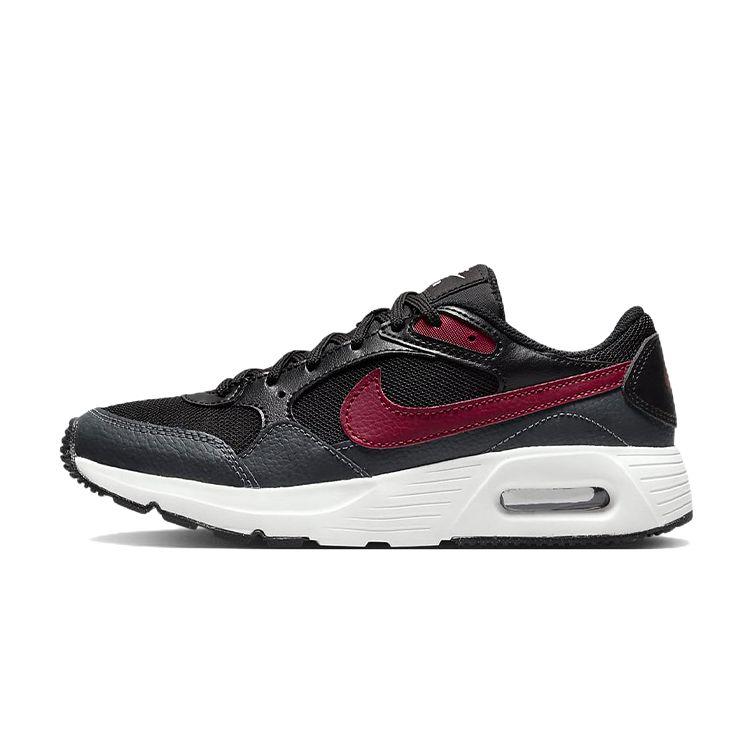 Nike Air Max SC Mesh Fabric Leather Sports Fashion Cushioning Low Top Lifestyle Shoes Women Sneakers Black Red CZ5358-009