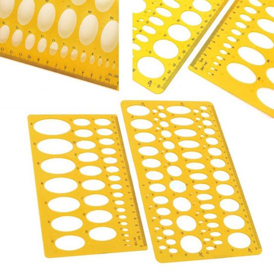 21 см/25 см эллипс трафарет для рисования механическая линейка овальный круглый шаблон